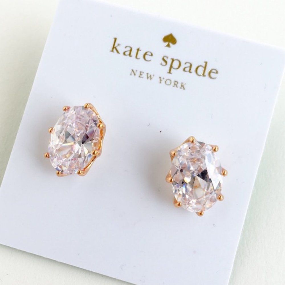 kate spade shiny crystal oval earrings